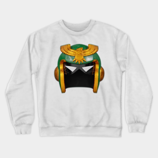 Falcon Helmet - Green Crewneck Sweatshirt by Kinpraw